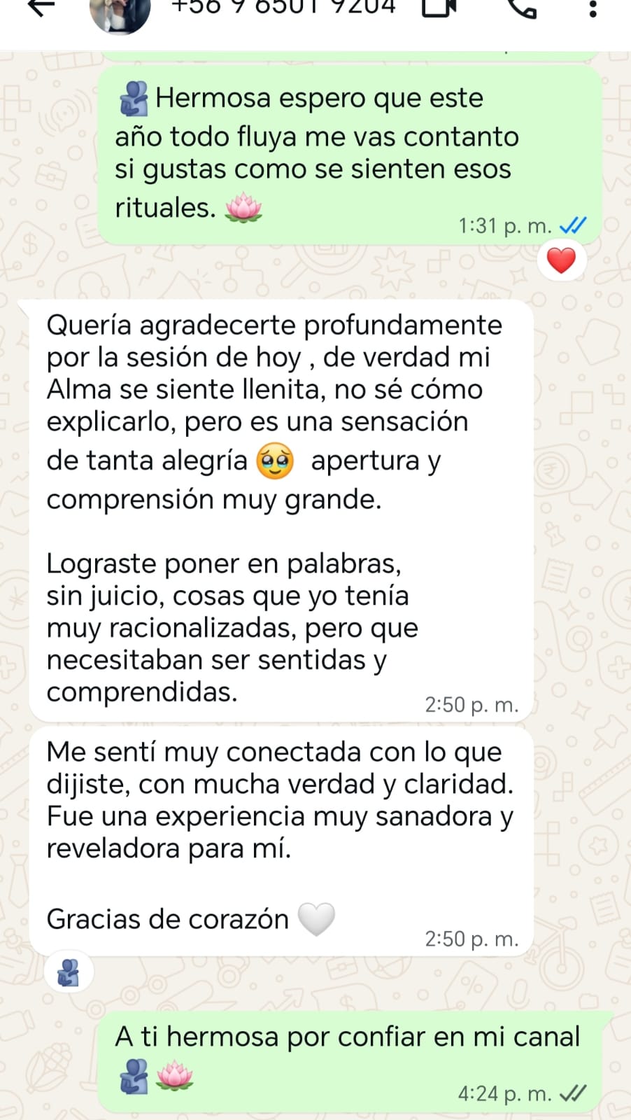Testimonio de consultante